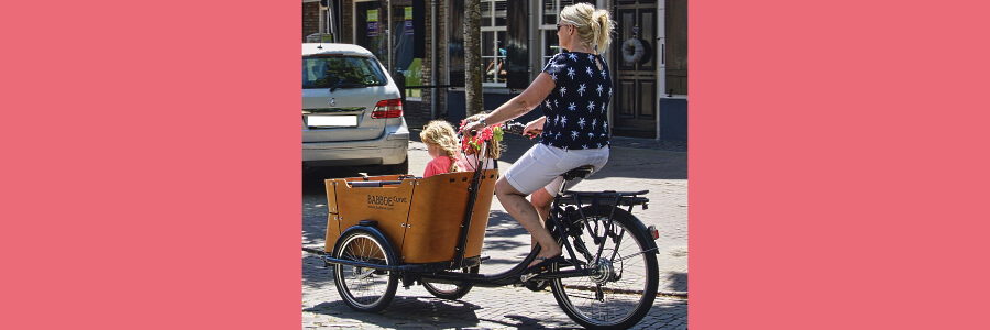 Mit Kind und Rad unterwegs. Foto: Siggy Nowak, Pixabay.