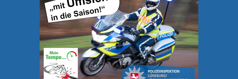 Motorradsaison. Foto: Polizeiinspektion Lüneburg/ Lüchow-Dannenberg/ Uelzen.