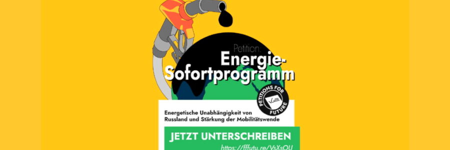 Fridays For Future: Energie-Sofortprogramm unterzeichnen!