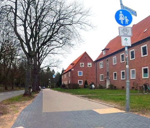 Geh-Radweg Soltauer Straße. Foto: ADFC KV Lüneburg.