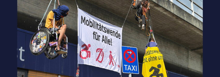Foto: Rollfender Widerstand. Aktion Frankfurt West, 20.08.2022.