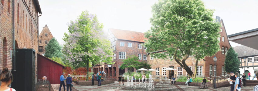 Planungsansicht Glockenhof Lüneburg. Darstellung: Hansestadt Lüneburg.