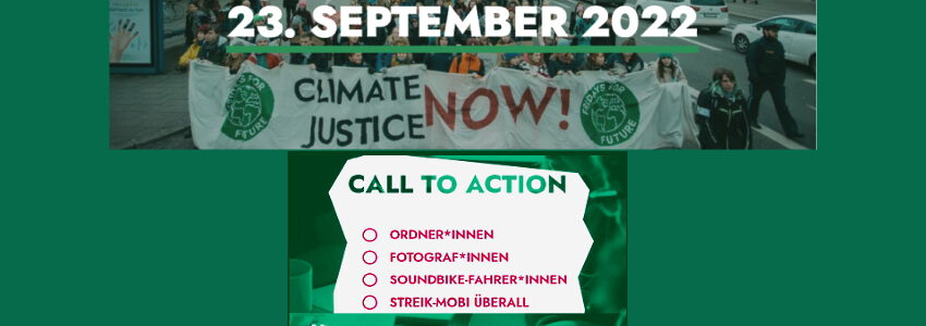 Unterstützung gesucht für Klimastreik am 23.09.2022 in Lüneburg! Foto: FFF Lüneburg.