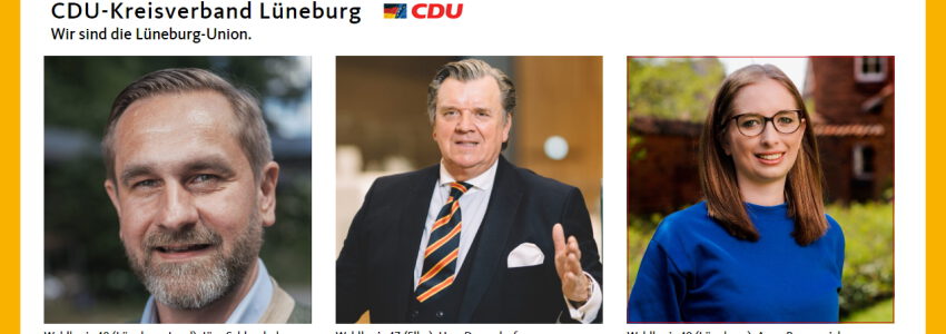 Landtagskandidierende der CDU Lüneburg. Foto: CDU KV Lüneburg.