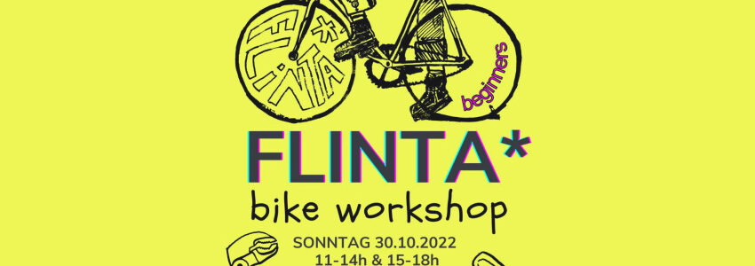 FLINTA*-Bike-Workshop, 30.10.2022. Grafik: FLINTA* Lüneburg.