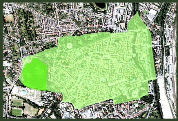 Geltungsbereich des Feuerwerksverbots 2022/23 in Lüneburg. Grafik: Hansestadt Lüneburg
