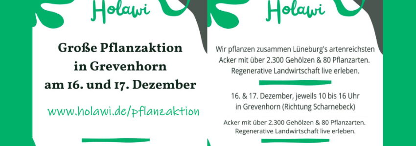 Holawi-Pflanzaktion, 16./17.12.2022. Sharepic, angepasst.