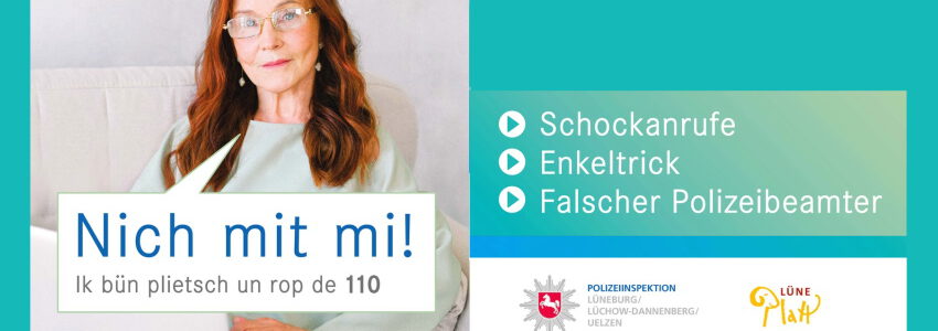 Plakat Präventionskampagne PI Lüneburg: Nich mit mi!