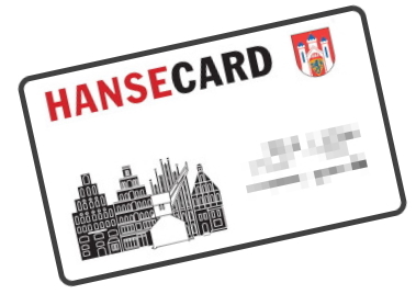 Die HanseCard ermäßigt viele Kosten, meist um die Hälfte. Sie wird jedes Jahr neu ausgestellt. Grafik: Hansestadt Lüneburg.