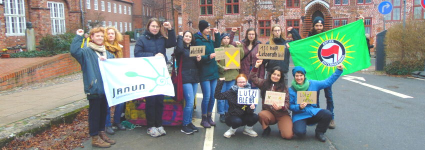 Solidarität mit Lützerath, 14.01.2023. Foto: JANUN Lüneburg.