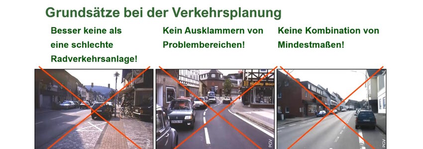 Grundsätze bei der Verkehrsplanung. Grafik: SVK Kaulen.