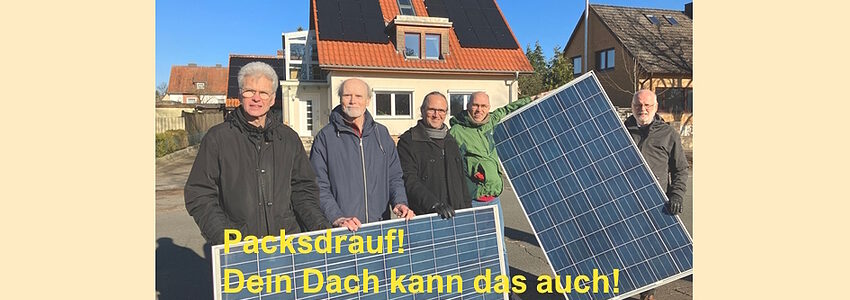 Die fünf Lüneburger Solarbotschafter. Foto: Sven Viehweger.