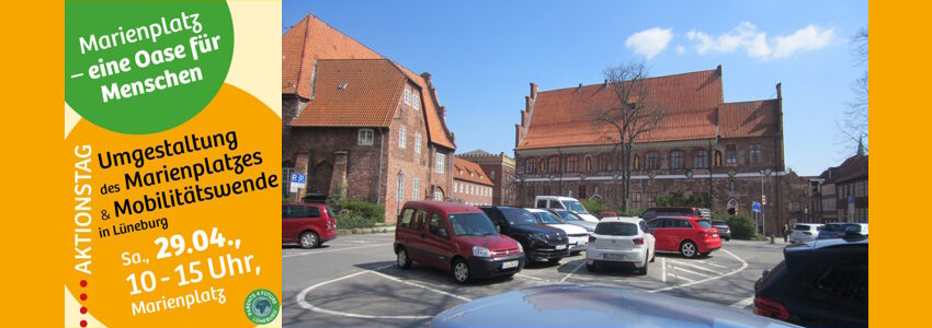 Oase Marienplatz - Sharepic Klimaentscheid Lüneburg.