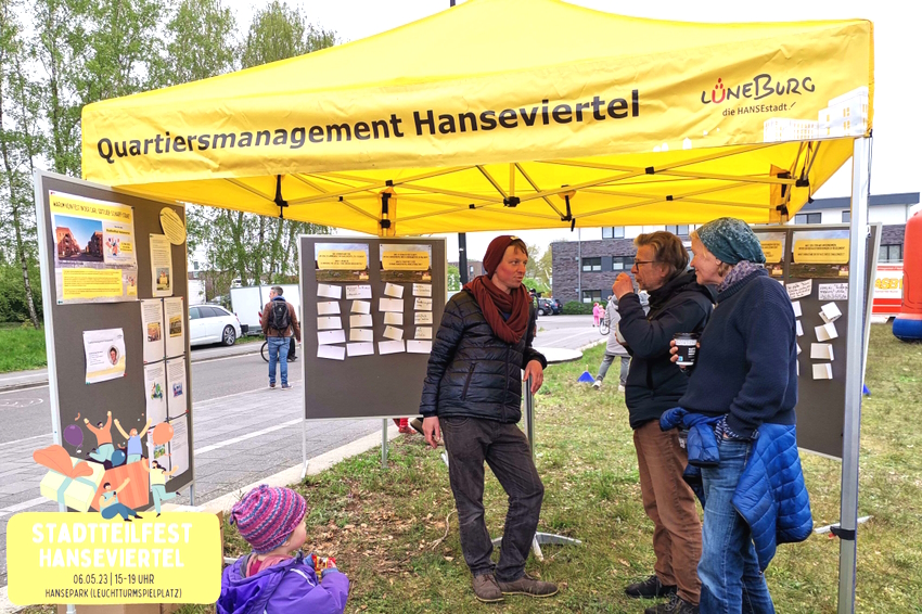 Hanseviertel: Stadtteilmanager Max Werner im Gespräch. Foto: Stadtteilmanagement Hanseviertel.
