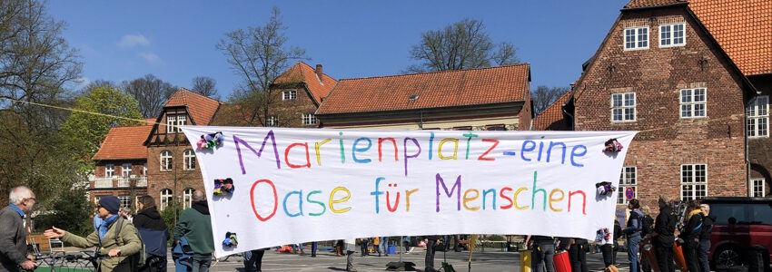 Oase Marienplatz - Aktionstag von Parents for Future am 29. April 2023. Foto: Parents for Future.
