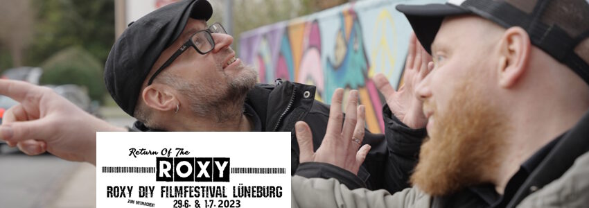 Roxy DIY Filmfestival Lüneburg am 29.6./1.7. 2023. Andreas Thedens & Carsten Nolte in Neu Hagen. Foto: Christian Grundey.