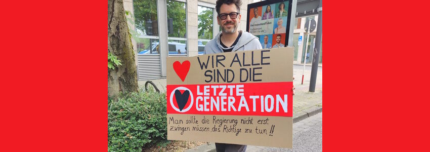 Foto: Letzte Generation. Demonstration am 2. Juni 2023 in Dortmund.