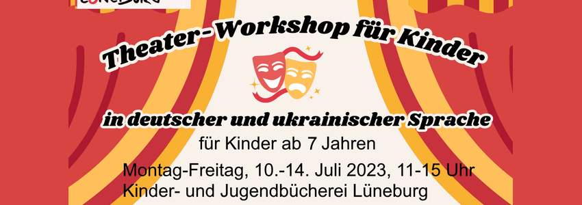 Theater-Workshop Kinder- und Jugendbücherei, 10.-14. Juli 2023.
