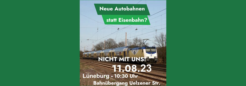 Fridays for Future: Bahn-Demo am 11.08.2023 (Sharepic).