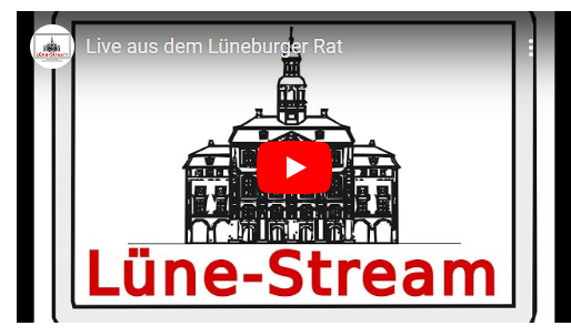 Lüne-Stream: Live aus dem Lüneburger Rat. Grafik: Lüne-Stream.