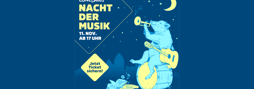 Grafik: Lüneburg Marketing. Nacht der Musik am 11. November 2023.
