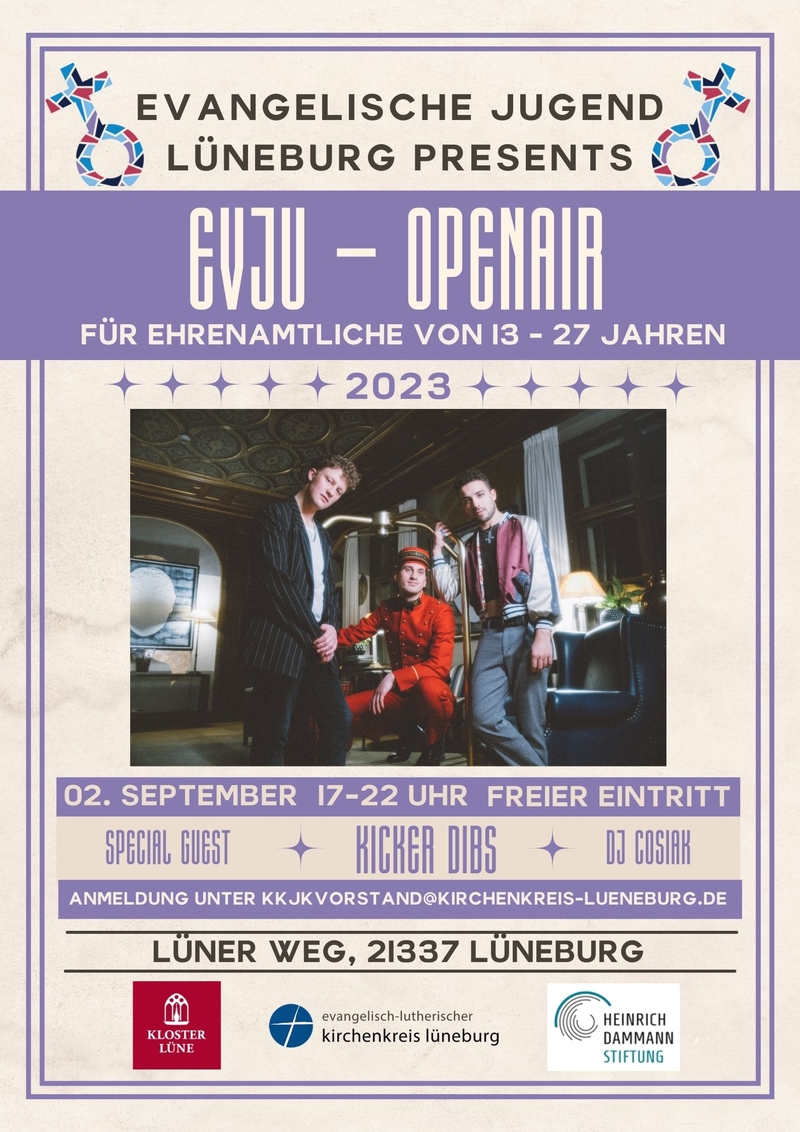 Open Air EVJU am 2. September 2023 - Plakat.