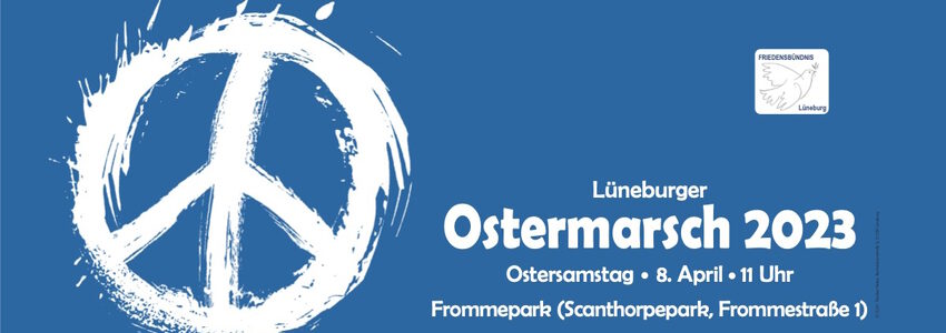 Ostermarsch 2023. Grafik: Friedensbündnis Lüneburg.