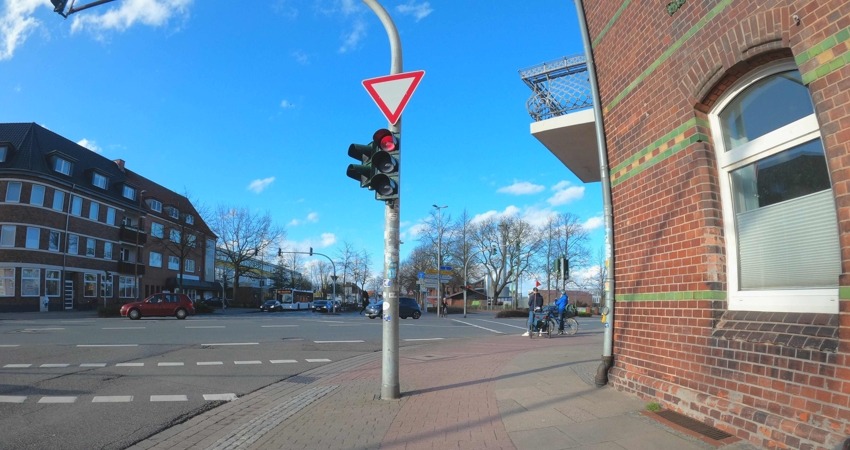 Uelzener Straße - Sternkreuzung, März 2023. Foto:  ADFC Lüneburg.