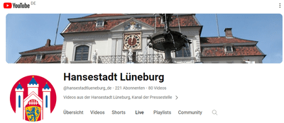 YouTube: Header Hansestadt Lüneburg.