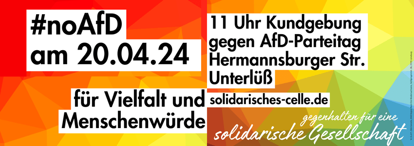 DGB Niedersachsen: #noAFD, 20.04.2024. Sharepic (angepasst).