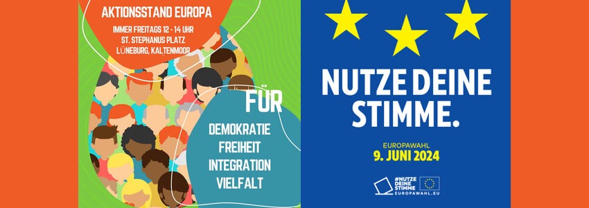 Aktionsstand Europa / Europawahl: Sharepics.