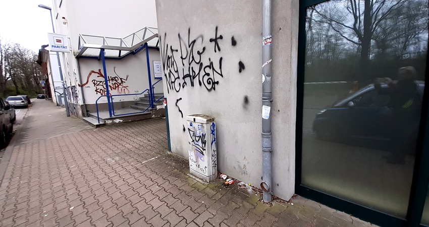 Lüneburg: Graffiti und Abfall im Stadtbild. Foto: Lüne-Blog.