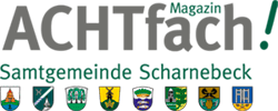 Gemeindemagazin „ACHTfach!", Scharnebeck (Logo).