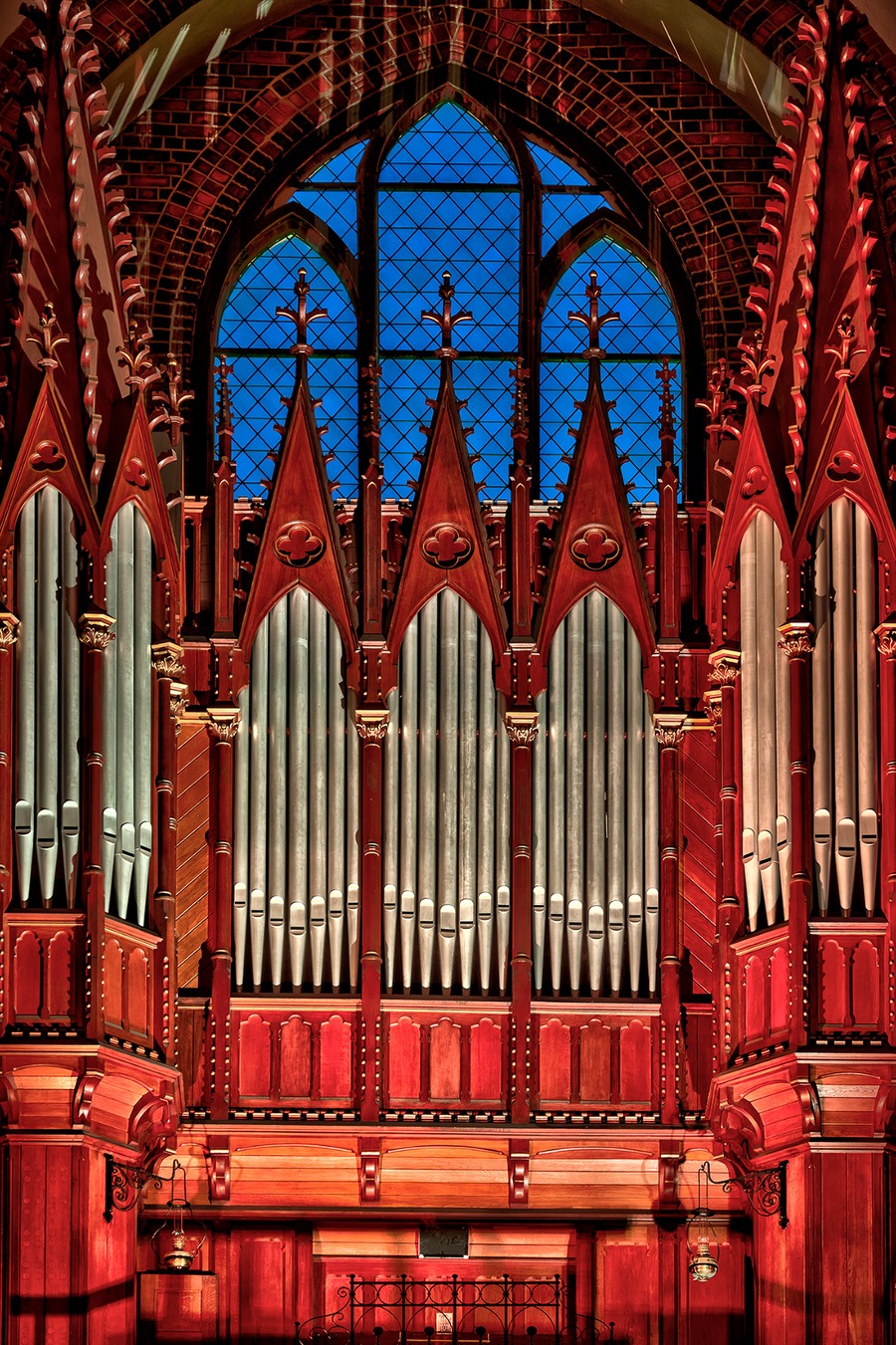 Orgel in der St Nicolai-Kirche, erbaut von der Firma Furtwängler & Hammer im Jahr 1899.Foto: Dirk Rothermundt.