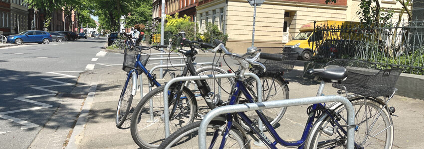Foto: Hansestadt Lüneburg. Neue Fahrrad-Abstellplätze in der Feldstraße.