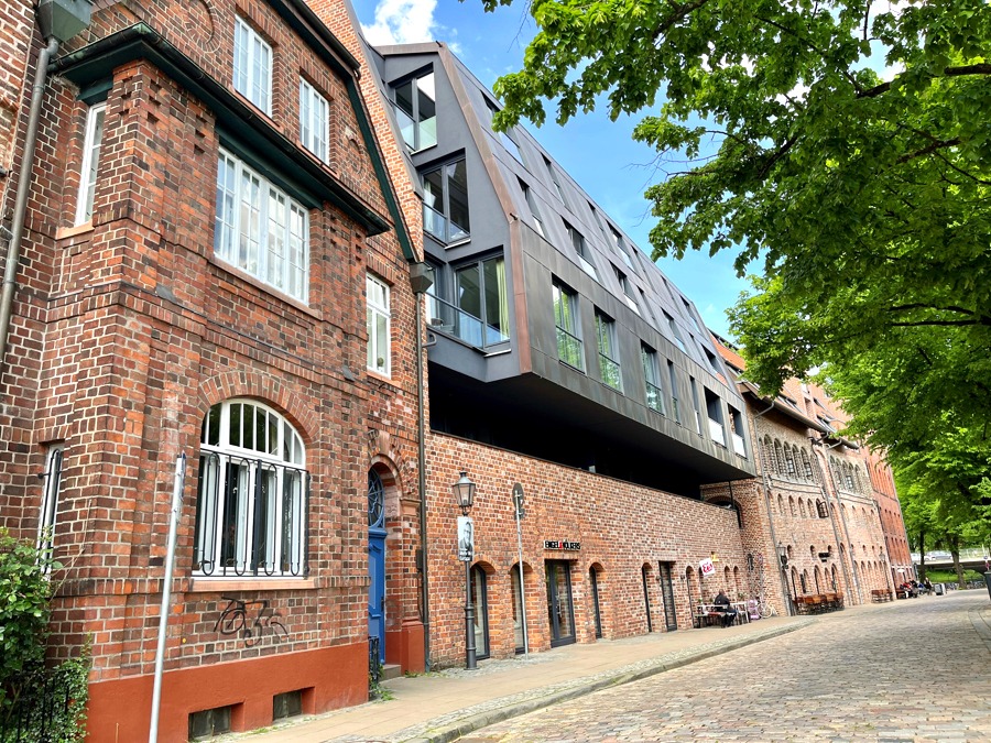 Der Viskulenhof mit neuem Anbau. Foto: Hansestadt Lüneburg.