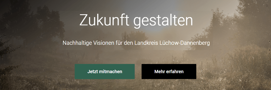 Zukunft gestalten. Nachhaltige Visionen für den Landkreis Lüchow-Dannenberg. Grafik: Landkreis Lüchow-Dannenberg.