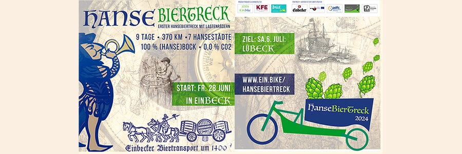 Hansetreck 2024: Von Einbeck nach Lübeck! Grafik: Sharepic.