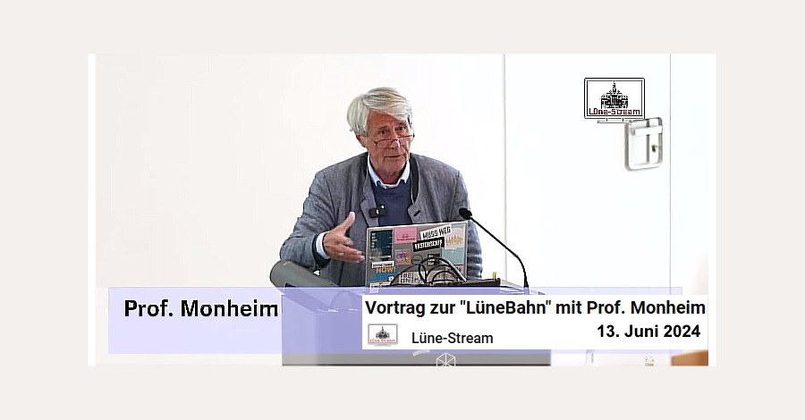 Heiner Monheim am 13. Juni 2024 bei seinem Vortrag in der Leuphana Universität. Foto: Screenshot aus Video von Lüne-Stream.