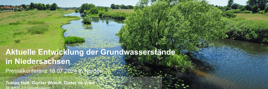 Foto: NLWKN. Grundwasserstände in Niedersachsen (Titelfoto Präsentation).