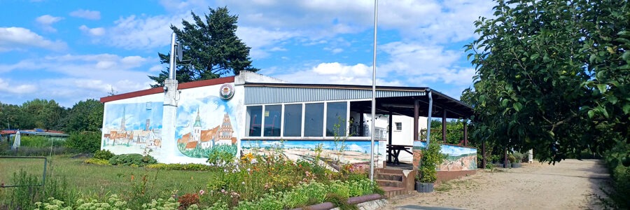 Vereinshaus Kleingartenverein Auf den Sandbergen e.V. Foto: Christine Böhm.