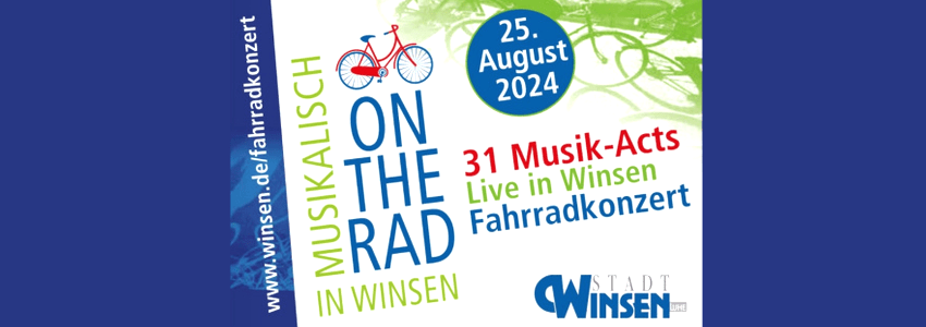 Fahrradkonzert Winsen, 25. August 2024. Grafik: Stadt Winsen.