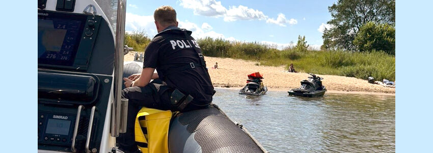 Die Wasserschutzpolizei beim Elbe-Action-Day am 10. August 2024. Foto: Polizeiinspektion Lüneburg/Lüchow-Dannenberg/Uelzen.