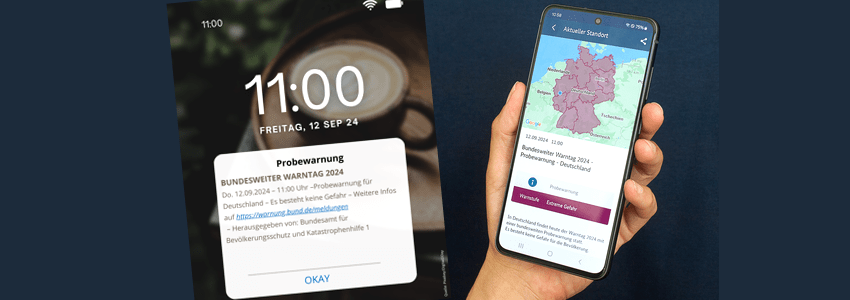 Bundesweiter Warntag 2024. Grafik: Bundesamt für Bevölkerungsschutz und Katastrophenhilfe.