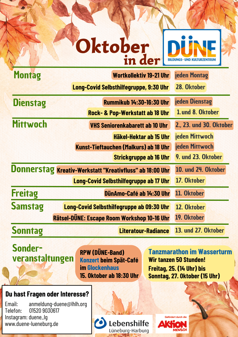 DÜNE: Programm Oktober 2024.