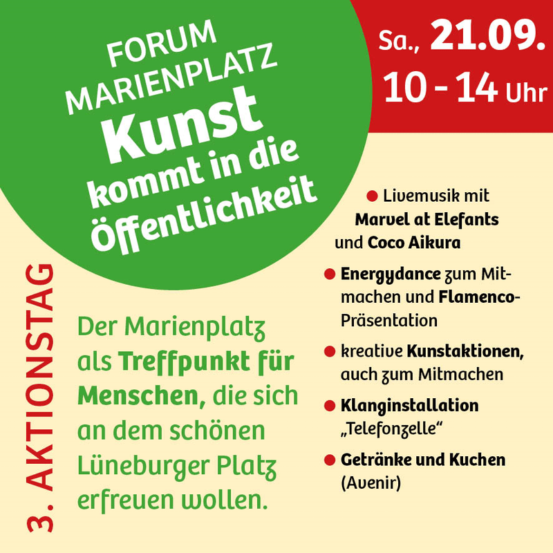 Initiative Marienplatz: Aktionstag am 21.09.2024. Grafik: Sharepic.