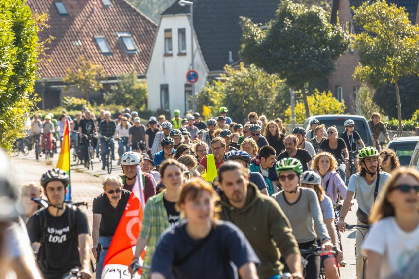 Klimastreik-Fahrraddemo von Fridays for Future in Lüneburg am 20.09.2024. Foto: Malte Hübner.