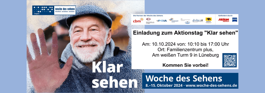 Woche des Sehens: Aktionstag am 10. Oktober 2024. Grafik: Plakat (angepasst)