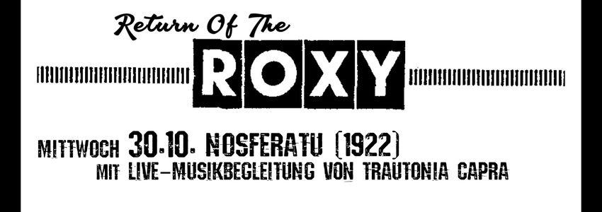 Grafik: Damn Fine Club Of Cinema, Return of the Roxy. Nosferatu, 30. Oktober 2024.