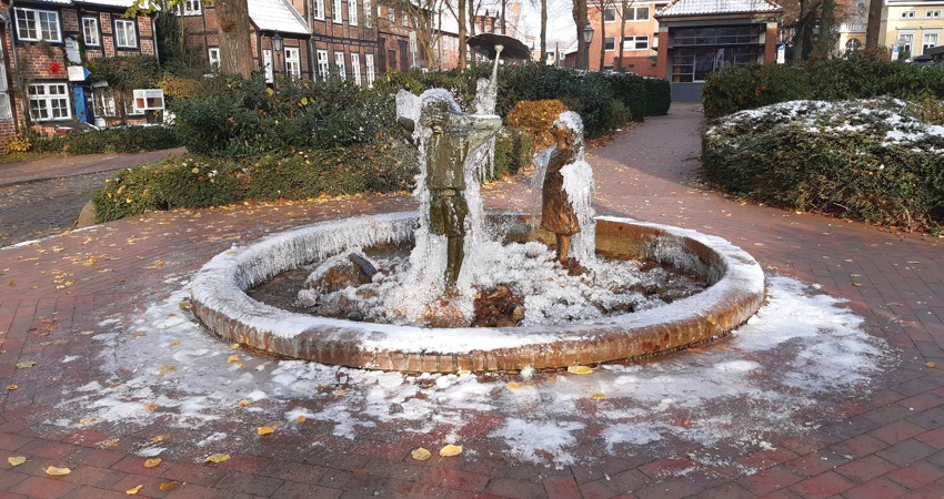 Foto: privat. Brunnen Am Werder - vom Frost überrascht am 1. Dezember 2024.